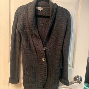 Gray Women's Cardigan Sweater